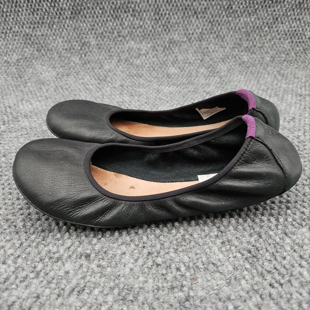 Vivobarefoot Womens 40L Black Ballet Flat Jing Minimalist Barefoot Leather Shoes